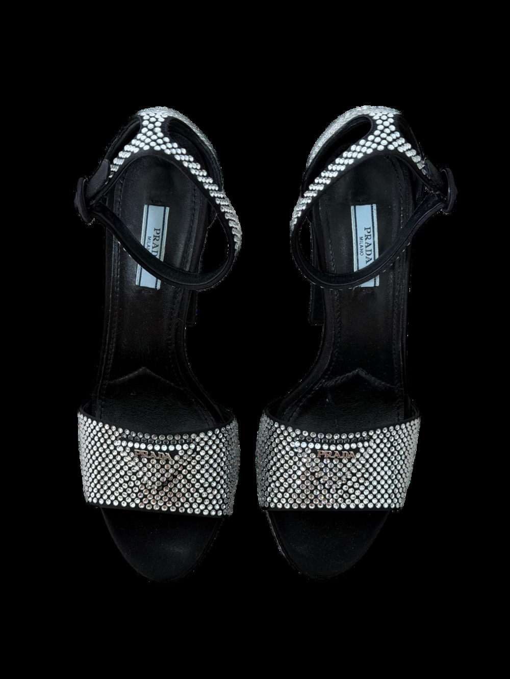 Prada Crystal Platform Heels